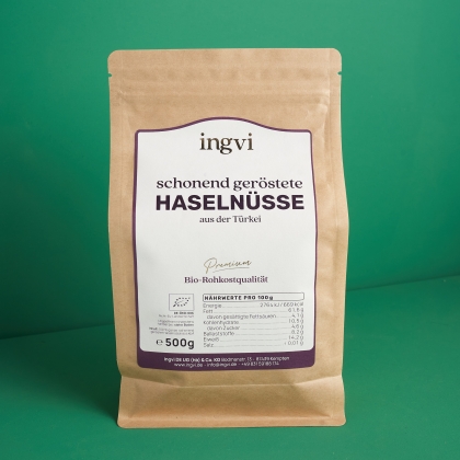 ingvi Haselnüsse, schonend geröstet, Bio, 500g
