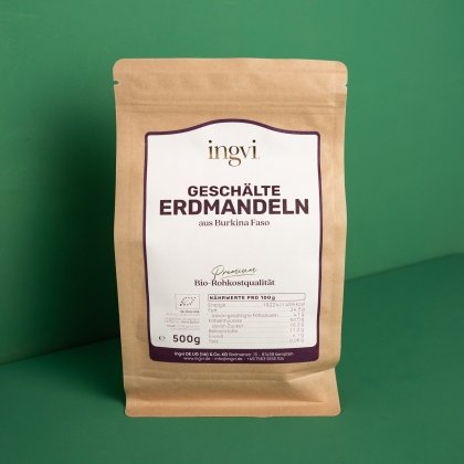 ingvi Erdmandeln geschält, Rohkostqualität, 500g