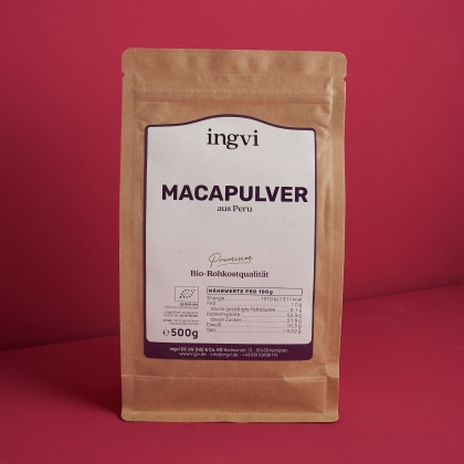 ingvi Macapulver, Rohkostqualität, Bio, 500g