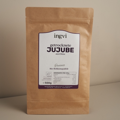ingvi Jujube getrocknet Rohkostqualität, Bio 500g