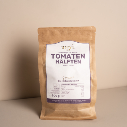 ingvi Tomatenhälften sonnengetrocknet, Türkei, Rohkostqualität, Bio, 300g