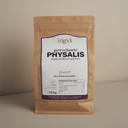 ingvi Physalis getrocknet, Rohkostqualität, Bio 500g