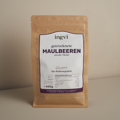 ingvi Maulbeeren getrocknet, Rohkostqualität, Bio 400g