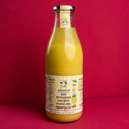 Lemonheart Ferment Zitrone-Ingwer-Kurkuma Infusion, Rohkost, Bio, 800ml