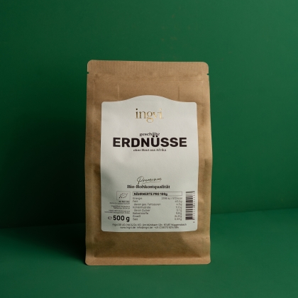 ingvi Erdnüsse geschält, Rohkostqualität, Bio, 500g